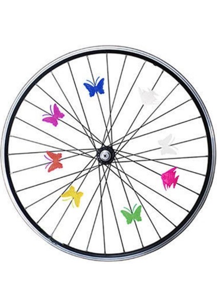 36PCS-PENTAGRAM Tarzı Çocuk Bisikleti Için Çok Renkli Dekorasyon Bisiklet Tekerlek Tel Süsü Plastik Boncuklar Bisiklet Aksesuarları (Yurt Dışından) modelleri