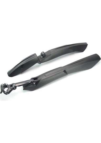 Siyah Stil Bisiklet Çamurluk Inç Çam Kanatları Ön-Arka Tekerlek Çamurlukları Pratik Montaj Ekstra Uzunluk Genişlik Derin Yivli (Yurt Dışından)