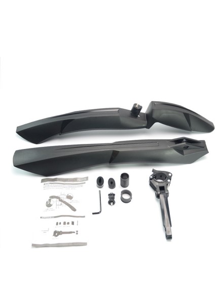 Siyah Stil Bisiklet Çamurluk Inç Çam Kanatları Ön-Arka Tekerlek Çamurlukları Pratik Montaj Ekstra Uzunluk Genişlik Derin Yivli (Yurt Dışından) fırsatları