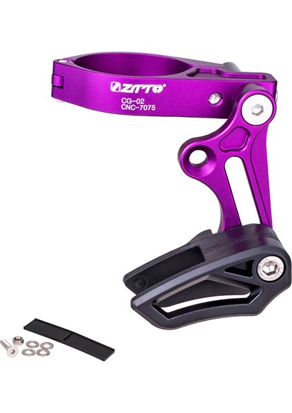 Ztto Cg-02 Mor Tarzı Ztto CG02 Dağ Bisikleti Zincir Kılavuzu Düşme Yakalayıcı Kelepçe Montaj Ayarlanabilir Için Mountain Gravel Bisiklet Tek Disk 1x Sistemi (Yurt Dışından)