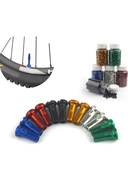 Yeşil Stil Dağ Bisikleti Renkli Jant Kapağı, Tekerlek Nipel Süsleme Mtb Yol Bisikleti 14G Nipel - (Yurt Dışından) fırsatları