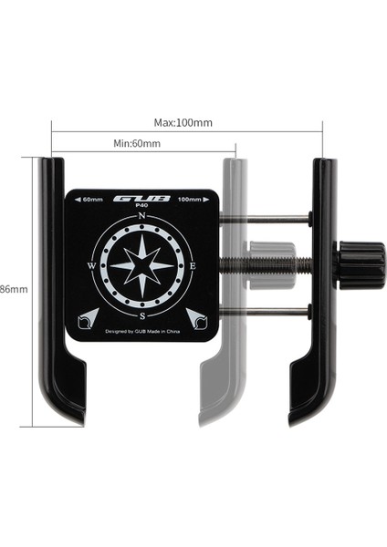 Siyah Stil Gub Universal Dağ Bisikleti Telefon Tutucu Bisiklet Mobil Telefon Standı Hızlı Alüminyum Bisiklet Motocycle Scooter Direksiyon Standı. (Yurt Dışından) fırsatları