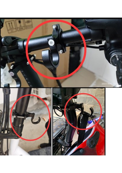 Mavi Stil Elektrikli Bisiklet Scooter Kask Çantası Askı Kanca Mtb Katlanır Bisiklet Ön Kafa Borusu Çok (Yurt Dışından) fırsatları