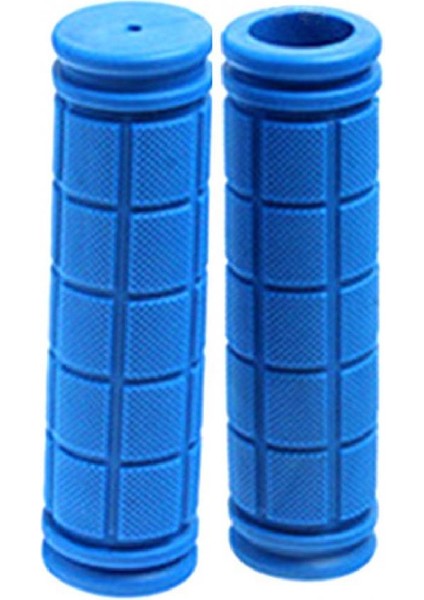 Koyu Mavi Tarzı 1 Çift Bisiklet Direksiyonu Silikon Tek Renk Oluk Tasarımı Direksiyon Bandı Evrensel Kaymaz Bisiklet Direksiyonu Kılıfı (Yurt Dışından)