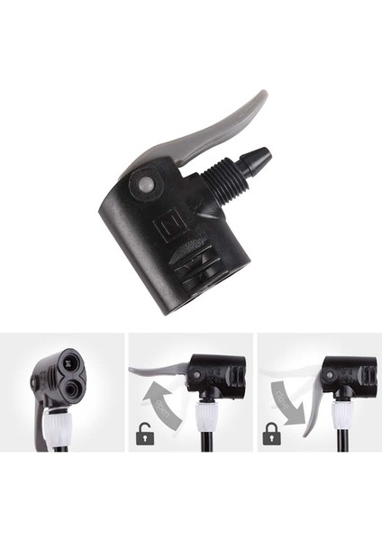C2 Tarzı Bisiklet Pompa Nozul Hortumu Adaptörü Fv Servis Av Schrader Presta Valf Dönüştürücü Çift Başlı Bisiklet Inflator Dual Head BC0047 (Yurt Dışından)