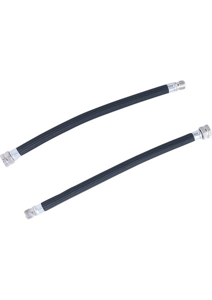 Siyah Stil 2 Adet Bısıklet Pompası Uzatma Hortumu Şişirme Tüp Boru Kordon Bisiklet Pompalama Servis Parçaları Daha Uzun Kullanımader Av Valfi (Yurt Dışından)