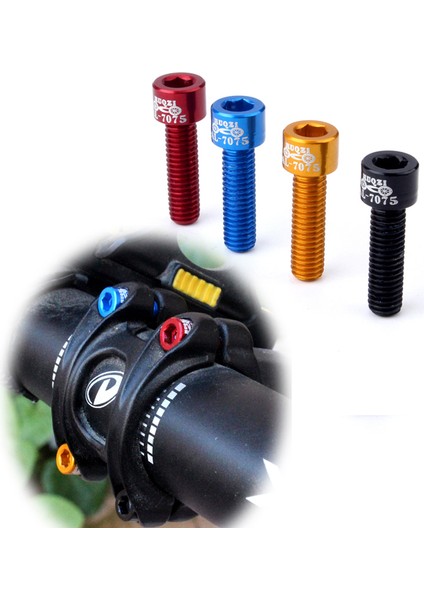 Altın Tarzı Muqzı Bisiklet Gidon Gövde Vidası Alüminyum Alaşım M5*17MM Dağ Bisikleti Yol Bisikleti Sabit Dişli Gidon Gövde Vidası (Yurt Dışından) fiyatları