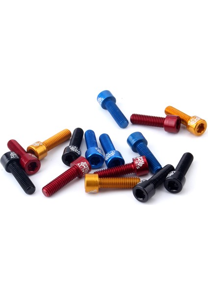 Altın Tarzı Muqzı Bisiklet Gidon Gövde Vidası Alüminyum Alaşım M5*17MM Dağ Bisikleti Yol Bisikleti Sabit Dişli Gidon Gövde Vidası (Yurt Dışından) indirimleri