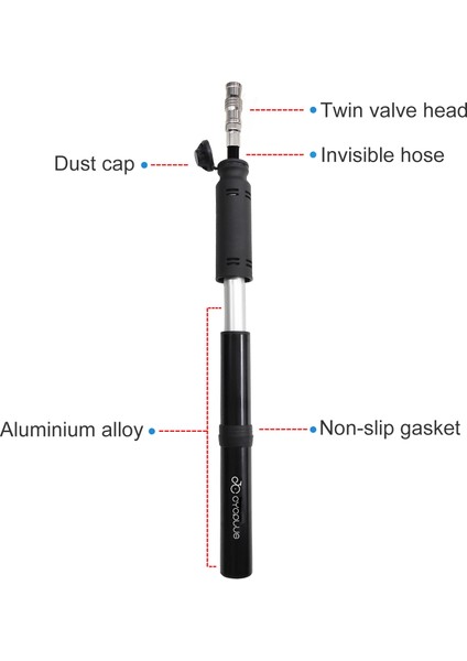 Mavi Stil Cycplus A30 Yüksek Basınçlı Hava Pompası Bisiklet Aksesuarları Mtb Bisiklet Motosiklet Lastikleri Taşınabilir Mini Bisiklet Pompası (Yurt Dışından) modelleri