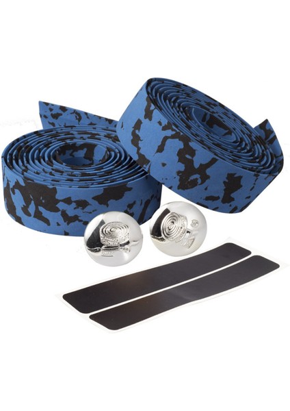 Mavi Siyah Tarzı Bisiklet Gidon Bandı Eva Kaymaz Nem Çekme Şok Emilimli Gidon Bandı Bisiklet Gidon Kamuflaj Sargı Bandı (Yurt Dışından)