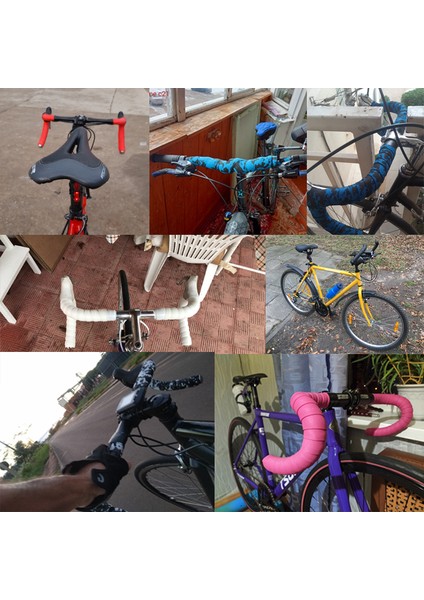 Mavi Siyah Tarzı Bisiklet Gidon Bandı Eva Kaymaz Nem Çekme Şok Emilimli Gidon Bandı Bisiklet Gidon Kamuflaj Sargı Bandı (Yurt Dışından) fırsatları