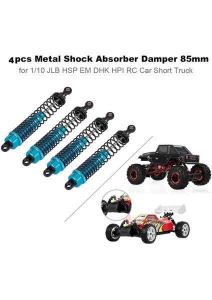 100MM Tarzı 1 Çift 1:10 Şok Emici Amortisör .94 Inç Dağ Bisikleti Uzaktan Kumandalı Araba Metal Arka Süspansiyon Yaylı Şok Emici (Yurt Dışından) fiyatları