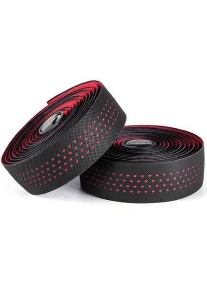 Siyah Kırmızı Tarzı 2 Parça Direksiyon Kaymayan Bant Değiştirme Bisiklet Direksiyon Balıkçılık Çubuğu Yumuşatma Bantları Bisiklet Yedek Parçaları Siyah (Yurt Dışından)