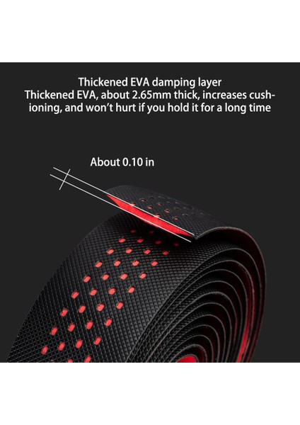 Siyah Kırmızı Tarzı 2 Parça Direksiyon Kaymayan Bant Değiştirme Bisiklet Direksiyon Balıkçılık Çubuğu Yumuşatma Bantları Bisiklet Yedek Parçaları Siyah (Yurt Dışından) indirimleri