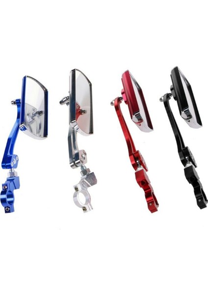 Mavi 1pc Tarzı Bisiklet Döner Arka Görüş Aynası Bisiklet Alüminyum Alaşımlı 360 Derece Dönebilen Ayarlanabilir Direksiyon Aynası (Yurt Dışından)