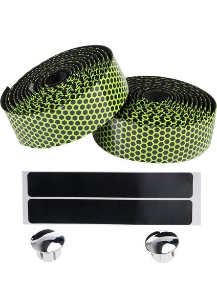 Gn Stili Yeni Bisiklet Direksiyon Bandı Yol Bisikleti Kaymaz Silika Jel Eva Şok Emici Direksiyon Bandı Bisiklet Sargı Bitiş Fişi (Yurt Dışından)