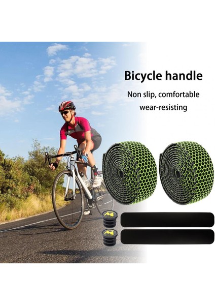 Yeşil Stil Evrensel Bisiklet Sapı Balpeteği Ultrahafif Yol Bisikleti Sapı Bantı Aşınmaya Dayanıklı Bisiklet Sapı Sarma Bisiklet Aksesuarları (Yurt Dışından) fiyatları