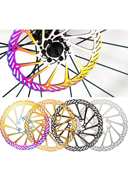 180MM Mavi Tarzı C Bisiklet Fren Rotoru Dağ Bisikleti Disk Fren Rotorları Karbon Çelik Mtb Yuvarlak Diskler Rotorlar Merkez Diski Mavi (Yurt Dışından)