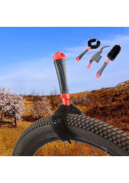 3pcs D Tarzı Bisiklet Temizleme Fırçası Bisiklet Zincir Lastik Tekerlek Yıkama Temizleyici Seti Bisiklet Temizleme Kiti Temizleme Fırçası Dişli Zincir Temizleyici (Yurt Dışından)