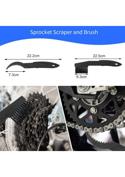 3 Parça Kırmızı Fırça Seti Tarzı Taşınabilir Bisiklet Zincir Temizleyici Motosiklet Yol Bisikleti Zincir Temiz Fırça Bisiklet Bakım Mtb Zincir Temizleyici Bisiklet Seti (Yurt Dışından)