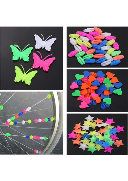 Bir Stil Pcs Karışık Aydınlık Yıldız Bisiklet Bisiklet Tekerlek Konuş Boncukları Plastik Klip Konuş Boncuğu Bisiklet Boncuk Tel Boncuk Süslemeleri (Yurt Dışından) fiyatları