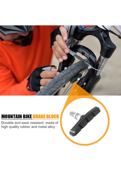 3 Adet Fren Bloğu Stili Bisiklet Fren Blokları Kauçuk Bisiklet Parçası Araçları Mtb Dağ Yol Bisiklet Hafif V-Fren Ayakkabı Pedleri Bisiklet Aksesuarları (Yurt Dışından)