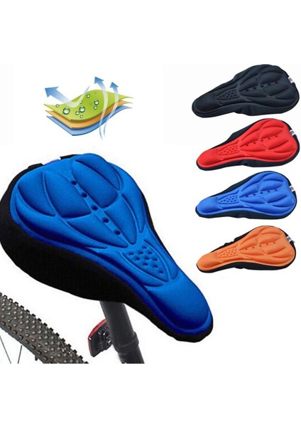 No.1 Stili Bisiklet Sele 3D Yumuşak Bisiklet Koltuk Kılıfı Ultra Yumuşak Silikon 3D Jel Ped Minder Kaplama Mtb Dağ Bisikleti Kalınlaştırılmış Sünger Ped (Yurt Dışından)