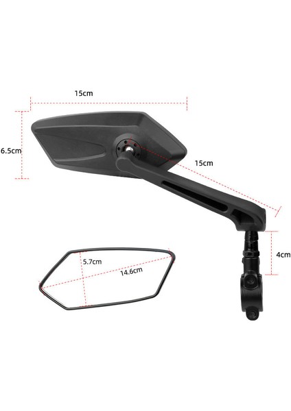 Sol Stil Deemount Bisiklet Arka Görüş Aynası Tutucu Braketi Bisiklet E-Bisiklet Scooter Geri Görüş Reflektör Dönme Açısı Ayarlanabilir Lens (Yurt Dışından)
