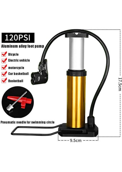 Siyah Stil Kaymaz Bisiklet Hava Pompası Sert Yüksek Sıcaklık Bisiklet Ayak Pompası Basınç Göstergeli Bisiklet Ayak Pompası Anti-Donma (Yurt Dışından) fiyatları