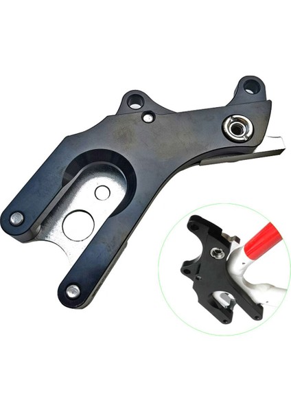 Siyah Stil Dağ Bisikleti Disk Çerçeve Montajı Alüminyum Alaşım Yükseltme Yedek Parça Tekerlek Fren Dönüşüm Adaptörü Bisiklet (Yurt Dışından) modelleri