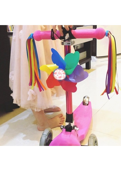 B2 Tarzı Çocuk Bisikleti Trisiklet Kız Erkek Scooter Direksiyonu Için Sap Şerit Püsküller Ikili Takım Bisiklet Aksesuarları (Yurt Dışından)