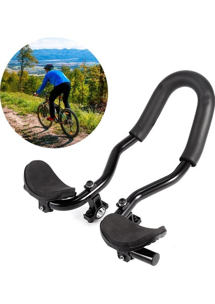Siyah Stil Bisiklet Dinlenme Direksiyonu Yüksek Alüminyum Alaşım Rahat Kol Dayama Dağ Bisikleti Direksiyonu Montaj Braketi ile Bisiklet Ekipmanları (Yurt Dışından) fırsatları