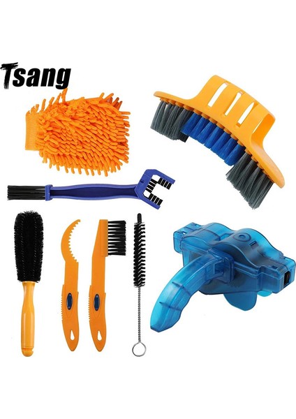 6 Adet Set Stili Bisiklet Zinciri Temizleyici Zincir Temizleme Fırçası Bisiklet Temizleme Seti Mtb Bisiklet Fırçası Taşınabilir Bisiklet Zinciri Onarım Bakım Aracı (Yurt Dışından)