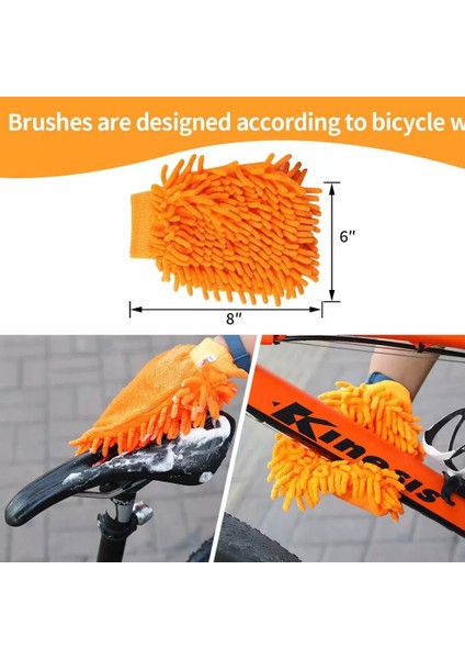 6 Adet Set Stili Bisiklet Zinciri Temizleyici Zincir Temizleme Fırçası Bisiklet Temizleme Seti Mtb Bisiklet Fırçası Taşınabilir Bisiklet Zinciri Onarım Bakım Aracı (Yurt Dışından)