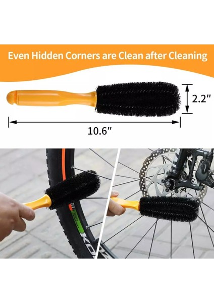 6 Adet Set Stili Bisiklet Zinciri Temizleyici Zincir Temizleme Fırçası Bisiklet Temizleme Seti Mtb Bisiklet Fırçası Taşınabilir Bisiklet Zinciri Onarım Bakım Aracı (Yurt Dışından)