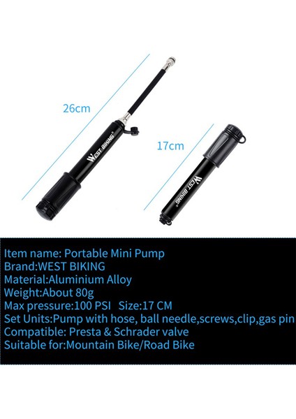 Siyah Stil Bisiklet Lastik Pompası Evrensel Amerikan Fransız Delik Yüksek Basınçlı Tasarım Bisiklet Top Elektrikli Araç Oyuncaklar MC889 (Yurt Dışından) indirimleri