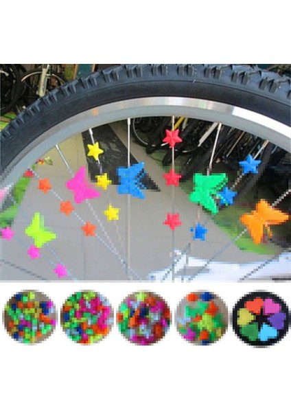 36 Adet Yuvarlak Boncuk Stili Renkli Güvenlik Bisikleti Yuvarlak Klip Çok Renkli Kalp Yıldızlar Tekerlek Bisiklet Aksesuarları Süsleme Boncuk Jant Boncukları (Yurt Dışından) fiyatları