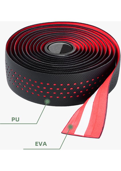 Siyah Kırmızı Tarzı Yumuşak Yol Bisikleti Gidon Bandı Yüksek Şok Emici Teri Emici Eva+Pu Bükümlü Gidon Bandı+2 Gidon Tıpa (Yurt Dışından) fırsatları