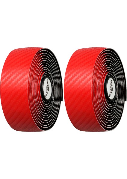 Kırmızı Stil Motsuv Bisiklet Direksiyon Bandı Eva Pu Yol Bisikleti Direksiyon Bandı Kaymaz Şok Emici Bisiklet Sarma Uç Takımları (Yurt Dışından)