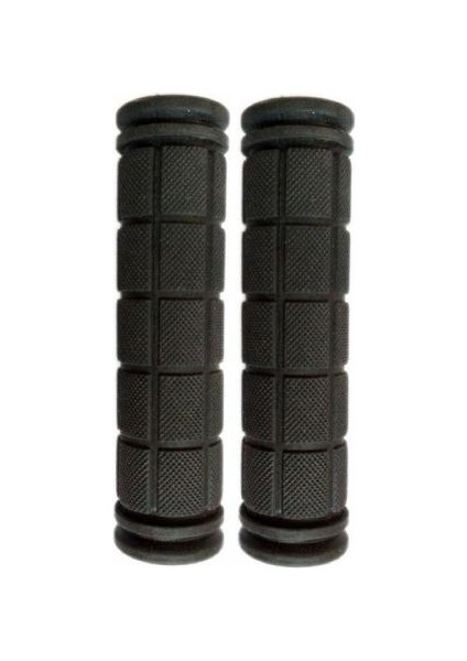 Siyah Stil 1 Çift Bisiklet Silikon Tutma Kolu Kaymaz Bisiklet Direksiyon Kılıfı (Yurt Dışından)