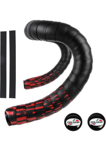 Siyah Kırmızı Tarzı Yol Bisikleti Tutma Sarımı Kemerli Direksiyon Sapı Kaymaz Çok Renkli (Yurt Dışından)