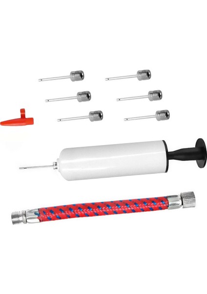 Siyah Stil Top Hava Pompası Seti 6 Inç Şişirme Kiti Taşınabilir Plastik Futbol Şişirme Malzemeleri Iğne El Hava Pompası ile (Yurt Dışından) modelleri