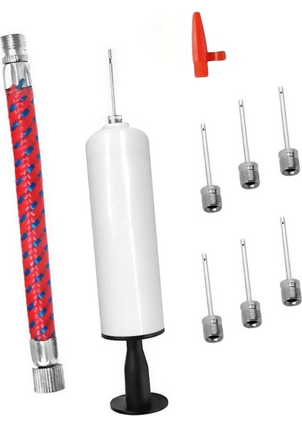 Siyah Stil Top Hava Pompası Seti 6 Inç Şişirme Kiti Taşınabilir Plastik Futbol Şişirme Malzemeleri Iğne El Hava Pompası ile (Yurt Dışından) fırsatları