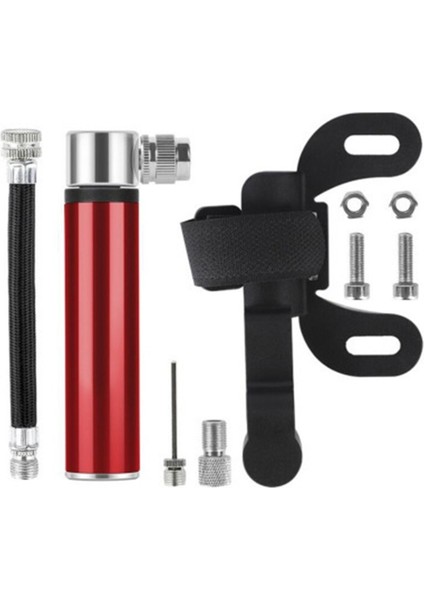 Kırmızı Stil Alüminyum Alaşımlı Mini Bisiklet Lastik Pompası Taşınabilir I Bisiklet Pompası Top Pompası Iğne ile Presta ve Schrader Valf Uyumludur 24BD (Yurt Dışından)
