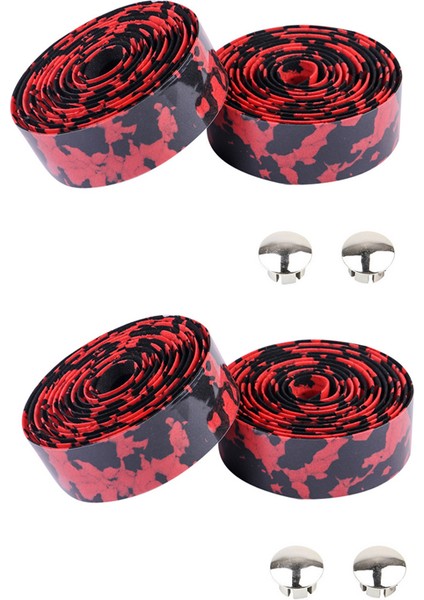 Siyah Kırmızı-4 Adet Tarzı Bisiklet Korku Direksiyon Bandı Sarma Bisiklet Aksesuarları Bisiklet Direksiyon Kayışı Ter Emici Renkli Bisiklet Sürüş Kolu Kayışı (Yurt Dışından)