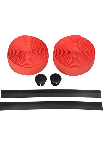 Kırmızı Stil Kendi Yapışkanlı Şekillendirme Eva Bisiklet Direksiyonu Ucu Takımı ile Dış Mekan Bisiklet Yumuşak Yastıklama Sarar Bisiklet Kavrama Bantı (Yurt Dışından)