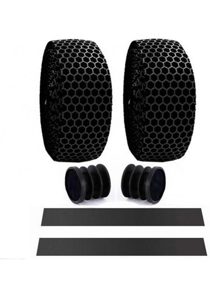 Siyah Stil Yol Bisikleti Direksiyon Bandı Kaymaz Balpeteği Tasarımı Bisiklet Direksiyon Bandı Sarma Sabitleme Kayışları Bisiklet Aksesuarı (Yurt Dışından)