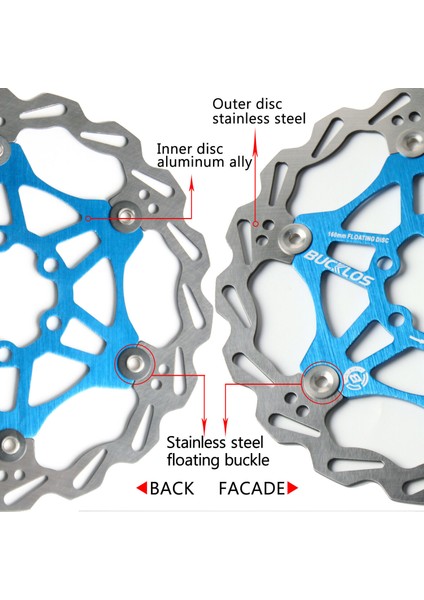 180MM Kırmızı Tarzı Bucklos Bisiklet Disk Fren Rotoru 160MM Mtb Fren Rotorları Isı Dağılımlı Yüzen Rotor Hidrolik Fren Rotorları Bisiklet Parçası (Yurt Dışından)