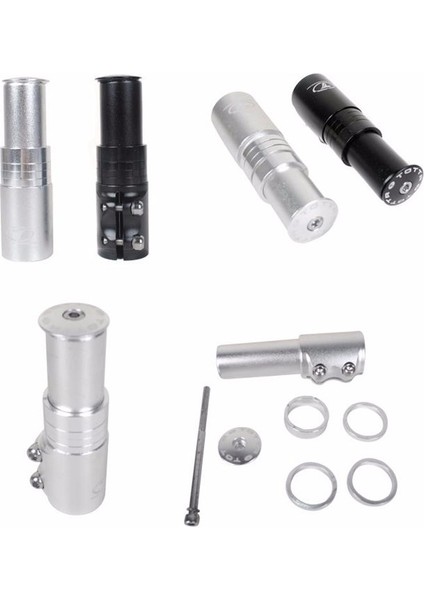 Siyah 13CM Stili Bisiklet Ön Çatal Yükseltilmiş Kontrol Yükseklik Artırıcı Alüminyum Mtb Bisiklet Parçaları Aksesuarları Bisiklet Tüp Uzatıcı Adaptörü (Yurt Dışından)