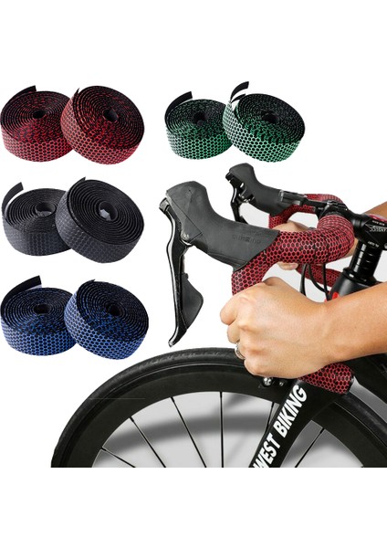 Yeşil Tarzı Mtb Bisiklet Silikon Jel Kolu Bandı Yumuşak Nefes Alabilen Kaymaz Bisiklet Amortisör Ter Emici Bandı ile Fiş Takma (Yurt Dışından) modelleri